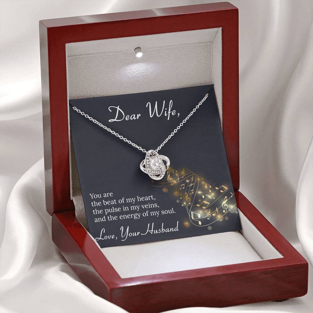 To My Wife Necklace Anniversary Gift for Wife Personalized Birthday Gift for Wife Necklace for Her Valentines necklace with message card from husband Silver Necklace for Women