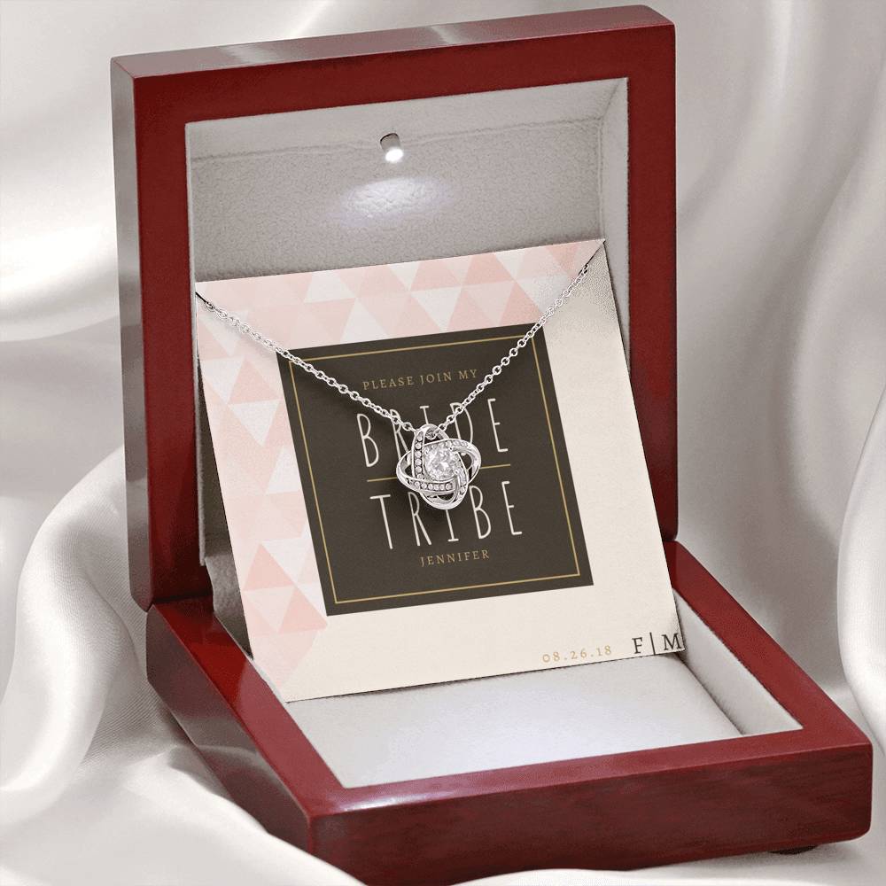 Tribal Be My Bridesmaid Invitation Personalized Bridesmaid Gift, Personalized bridesmaid proposal gift Box, Engraving Bridesmaid Necklace, Bridesmaid Gifts, Bridal Party Gifts for Wedding Day, Enagement Gift, Tie the Knot Jewelry,