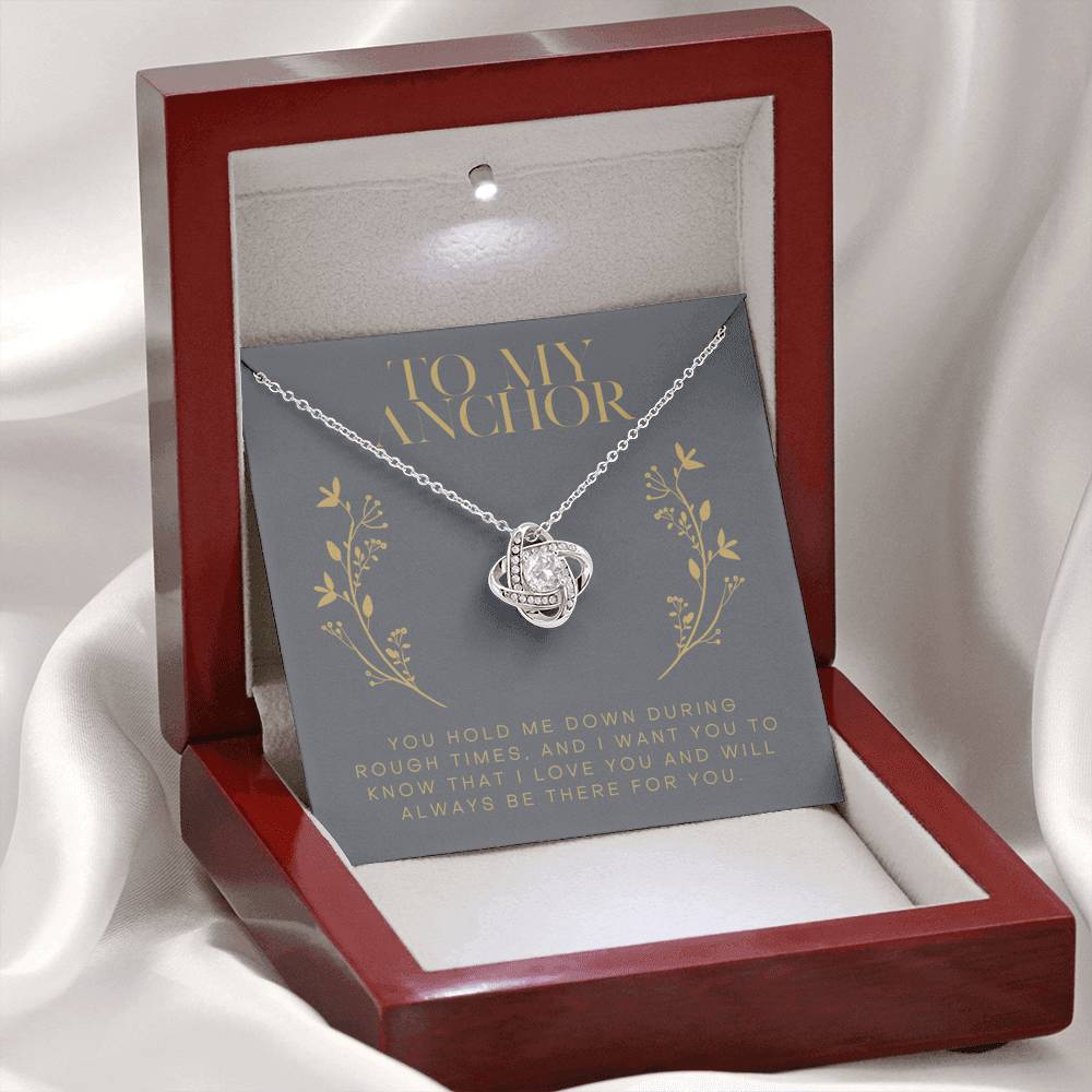 Necklace Gift For Supporting Women To My Anchor Love knot Pendent For Mother Wife Sister Gift
