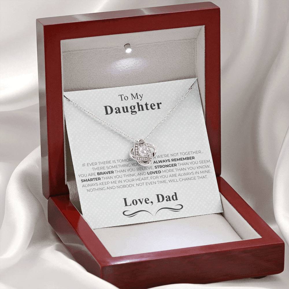 Daughter's Day Necklace To My Daughter Inspirational Graduation Pendent With The Message Card On Birthday Wedding Engagement Gift From Father