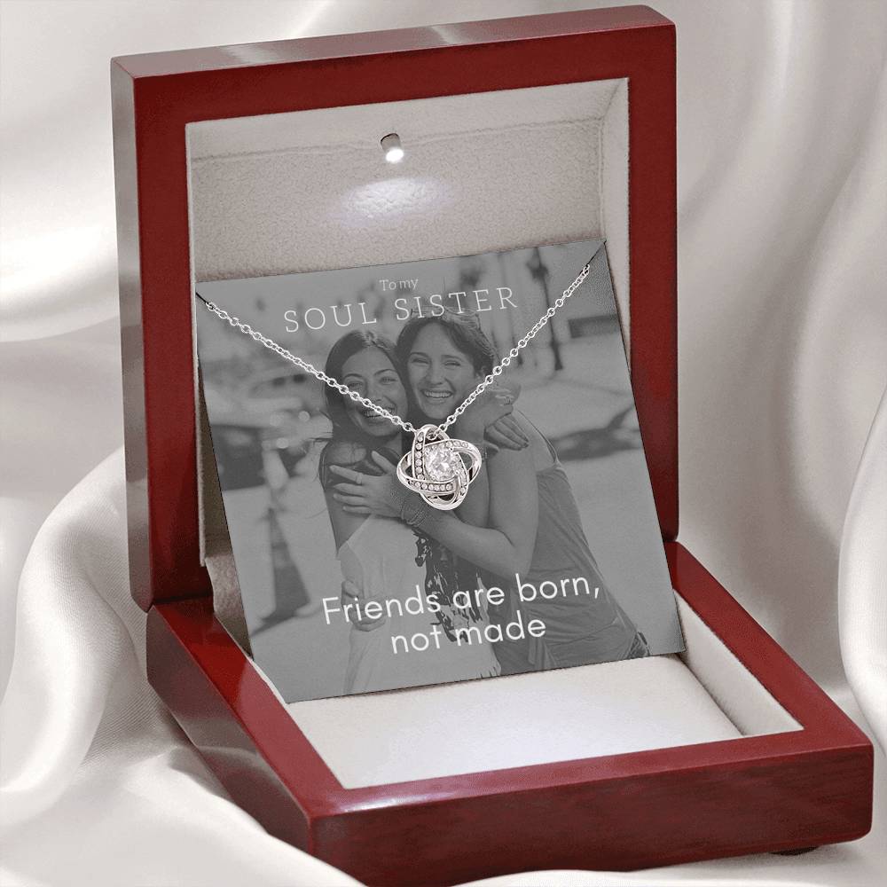 Customize Soul Sister Picture Necklace, Black White Photo, Add Picture, BFF Gift, Best Friends Gift