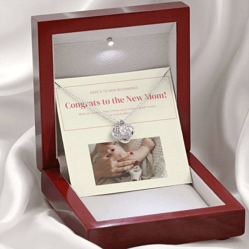 Necklace Gift For Mother Congrats To Mom For New Born Baby Appreciation Pendent Gift On Mother's Day Baby's Birth Day From Friend