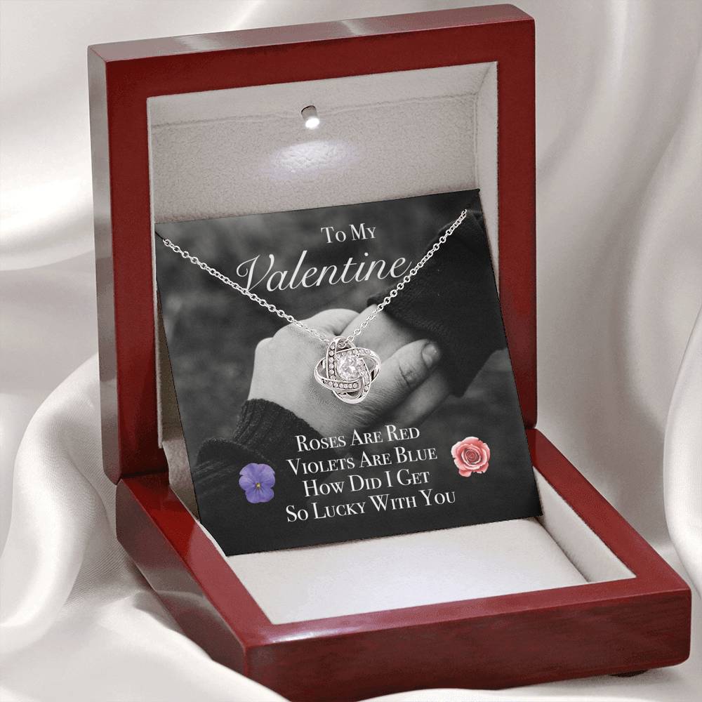 To My Valentine Necklace Gift On Valentine's Day Birthday Wedding Engagement Gift With The Message Card From Boyfriend Husband