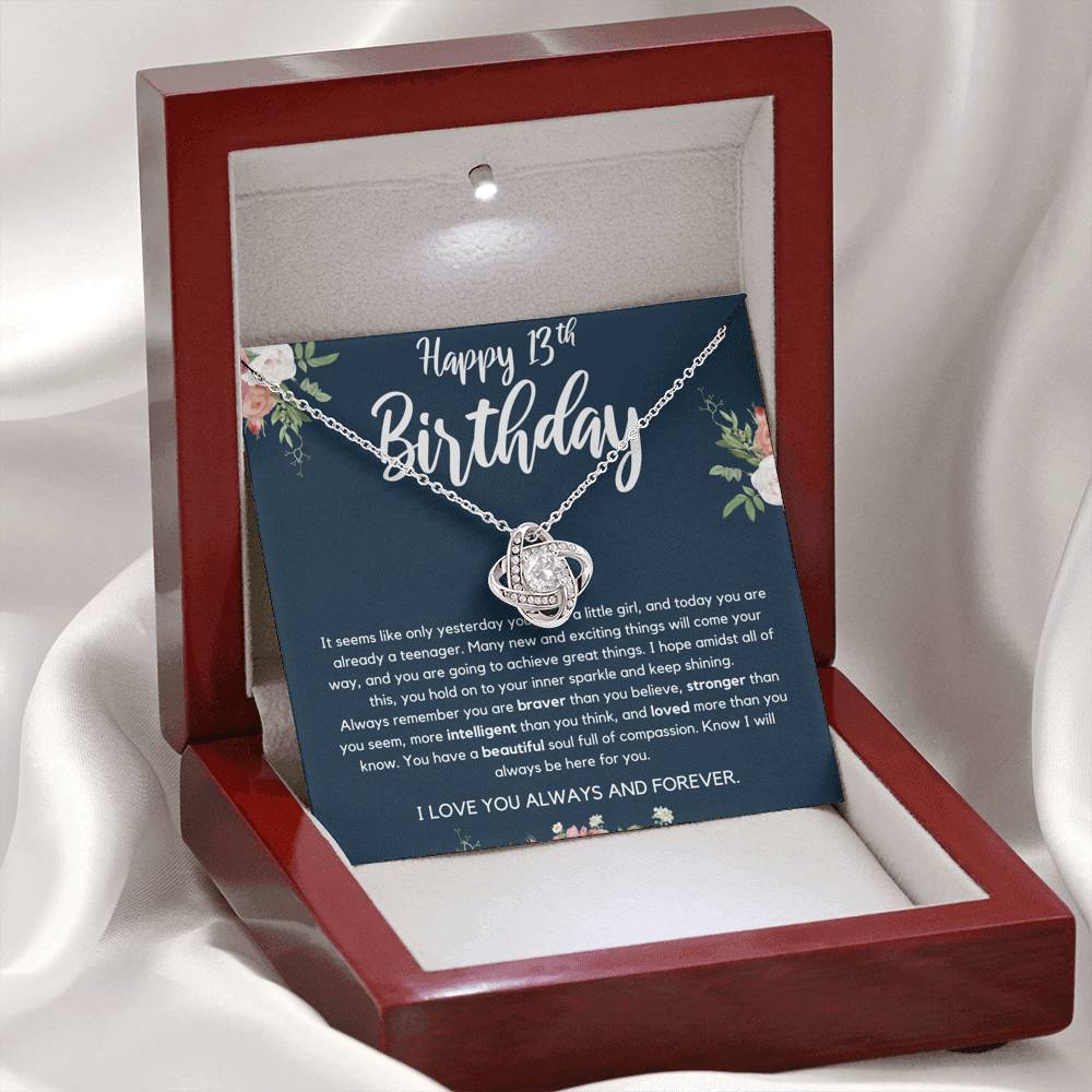 Happy 13th Birthday, 13th Birthday Card, Teen Birthday Card, Teenager Gift, 13th Birthday Gift, Teenager Necklace, Personalized Gift