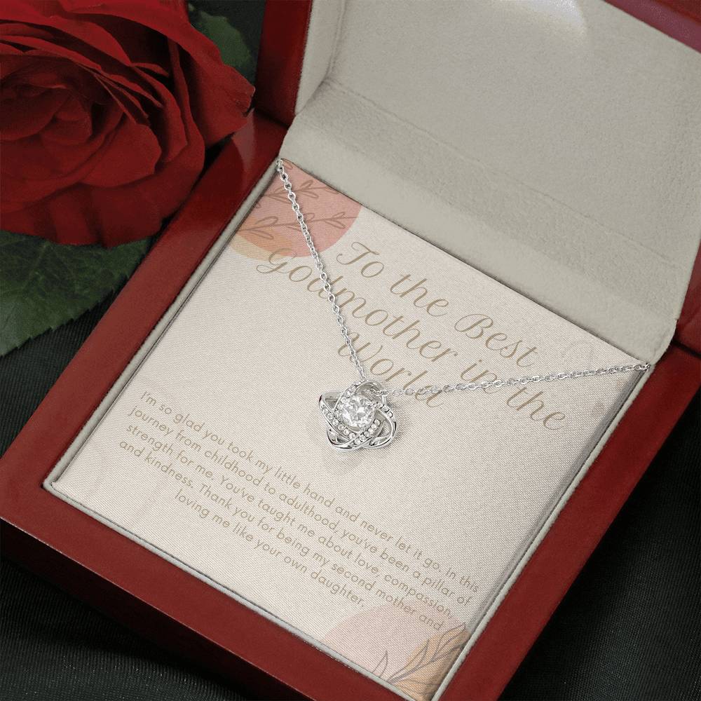 Godmother Gift Necklace, Gift for Godparent, Personalized Message Card Gift
