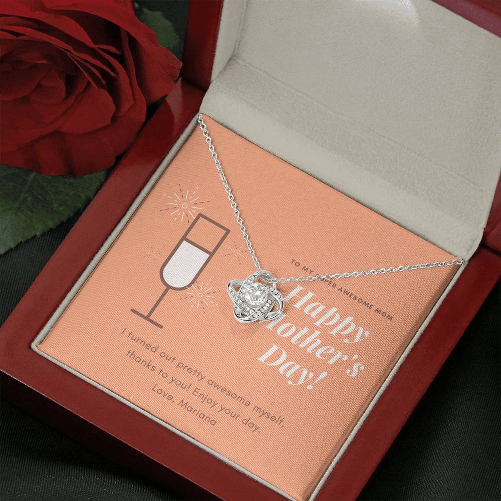 Personalized Necklace To My Mom Inspirational Thank You Pendent Gift With The Message Card For Step Mother Grandma Mother In Law On Mother's Day Birthday Gift