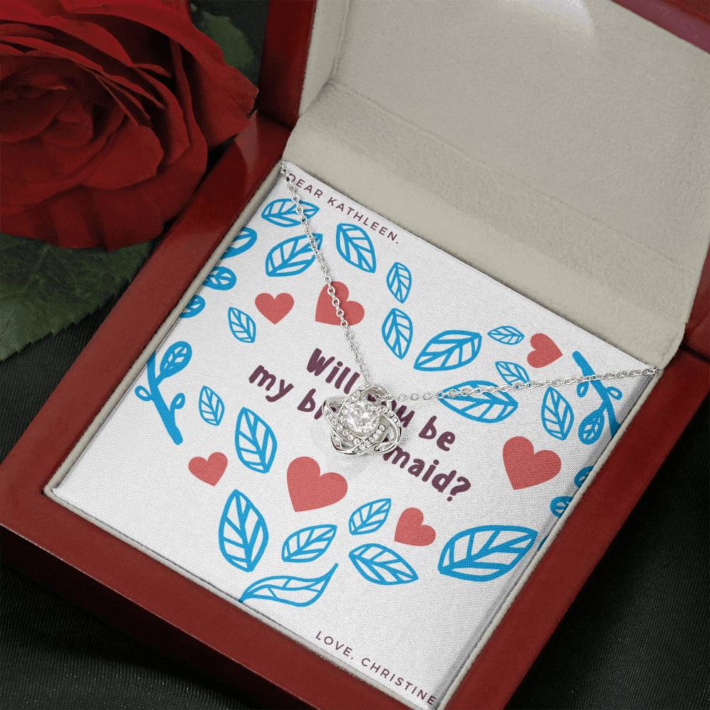 Will You Be My Bridesmaid, Bridesmaid Proposal, Bridesmaid Proposal Necklace Bridal Party Gifts for Wedding Day, Engagement Gift, Bridesmaid Gift Box Proposal, Tie the Knot,