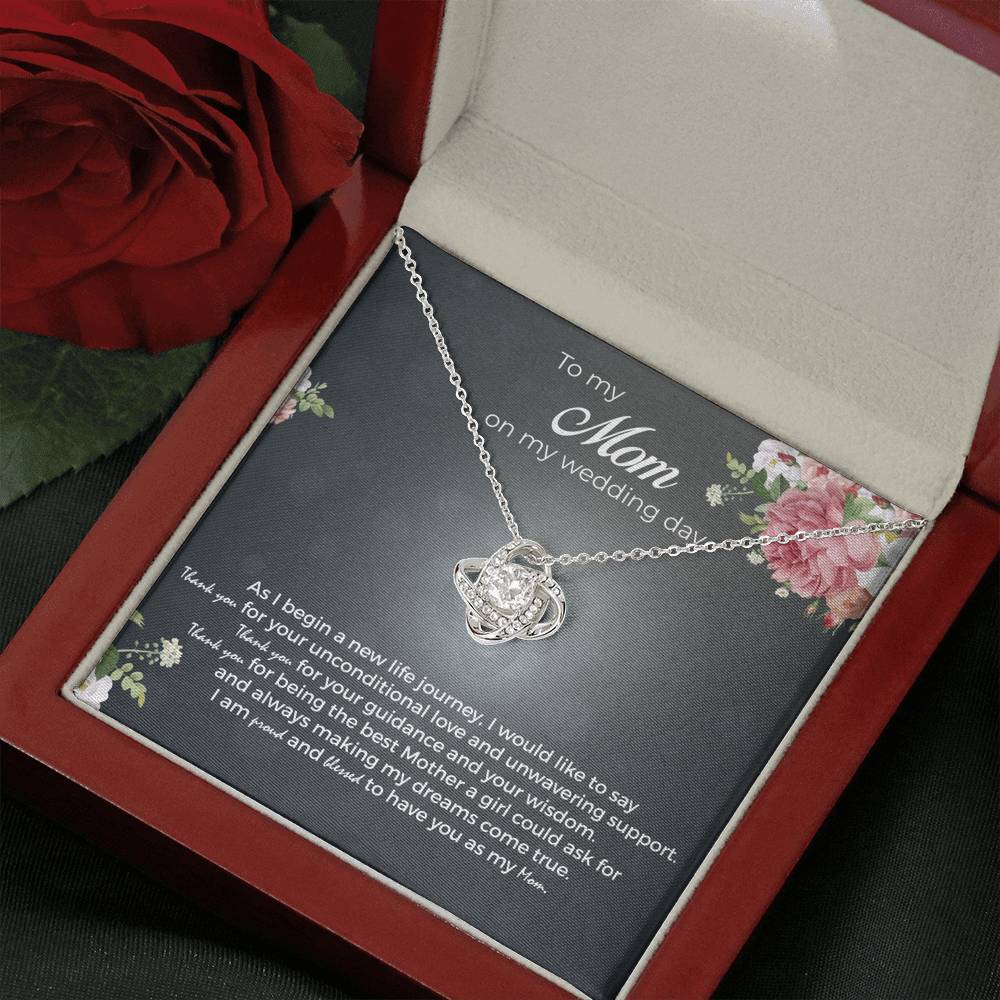 Mother of the Bride Necklace, Mother of the bride gift, Wedding Gift for Mom, Bride to Mom Gift, Wedding Card To My Mom, Mom Wedding Gift from Daughter