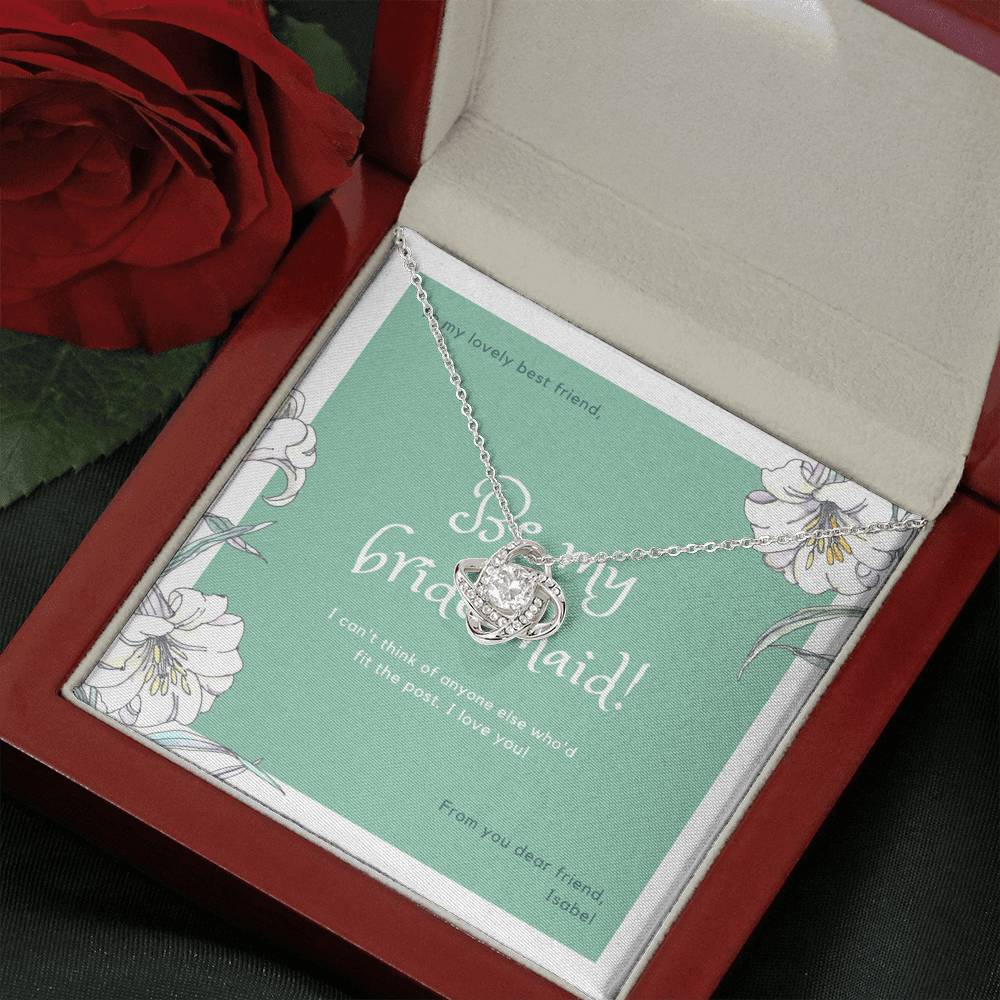 Personalized Initial Bridesmaid Gift, Bridesmaid Gift Box, Bridal Party Gift, Personalized bridesmaid proposal gift Box, Bridesmaids Jewelry, Engraving Bridesmaid Necklace, Bridesmaid Card,
