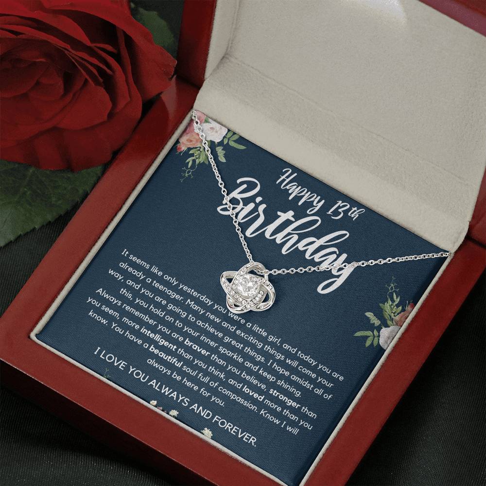 Happy 13th Birthday, 13th Birthday Card, Teen Birthday Card, Teenager Gift, 13th Birthday Gift, Teenager Necklace, Personalized Gift