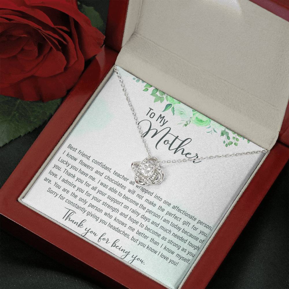 Personalized Necklace Gift For Women Pendent Gift To My Mom On Her Birthday Mother's Day From Daughter Son With The Message Card