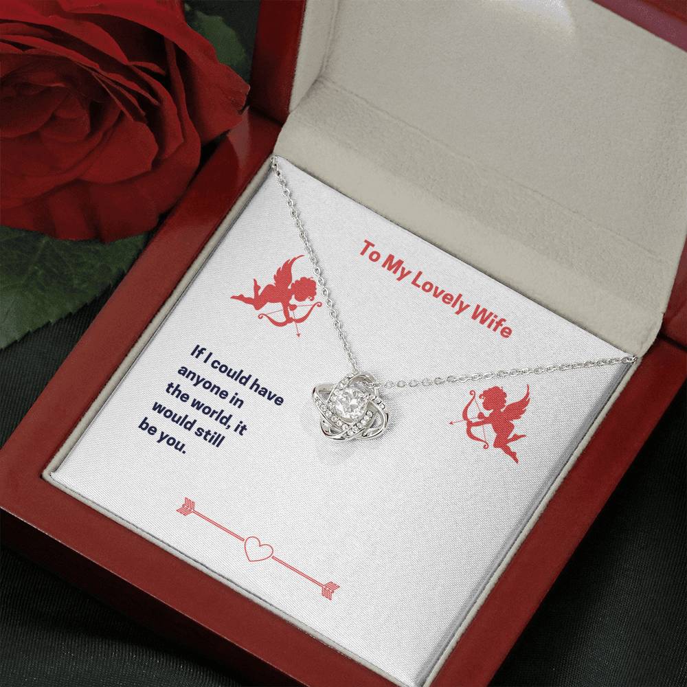 Personalized To my Daughter Necklace  for Her Valentines Birthday Gift Love  Knot Necklace for Women with Message  Card