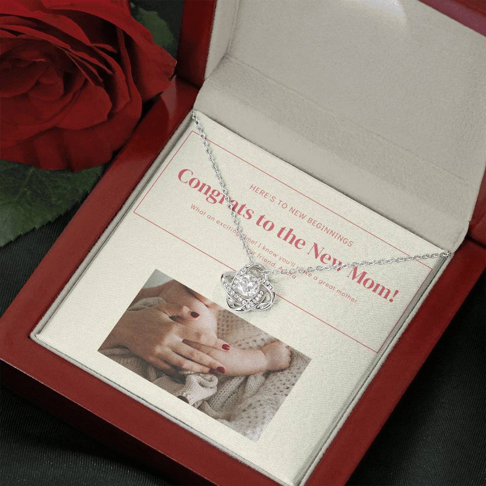 Necklace Gift For Mother Congrats To Mom For New Born Baby Appreciation Pendent Gift On Mother's Day Baby's Birth Day From Friend