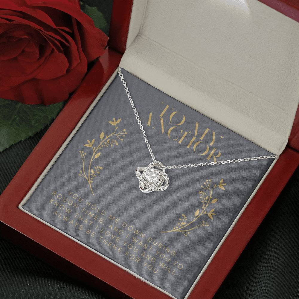 Necklace Gift For Supporting Women To My Anchor Love knot Pendent For Mother Wife Sister Gift