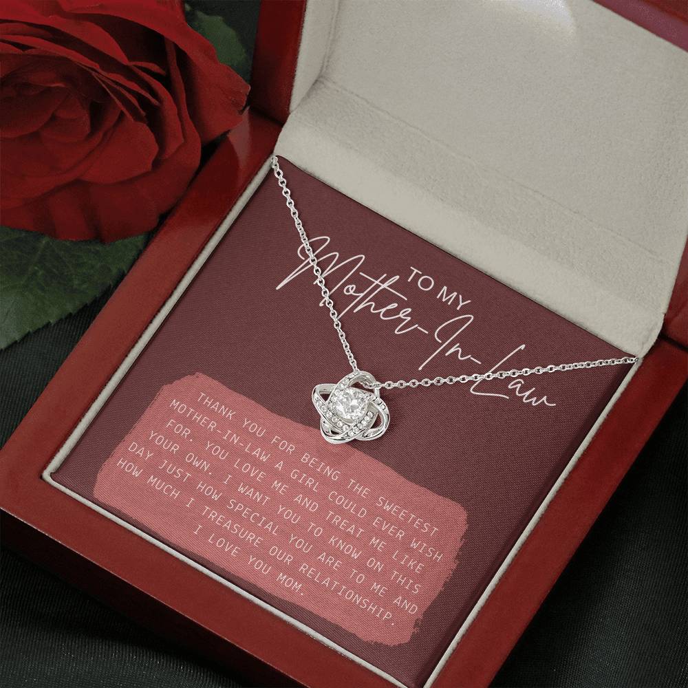 Personalized Necklace Gift To My Mother In Law Step Mom Grand Mother Thank You Gift With The Message Card On Mother's Day Birthday