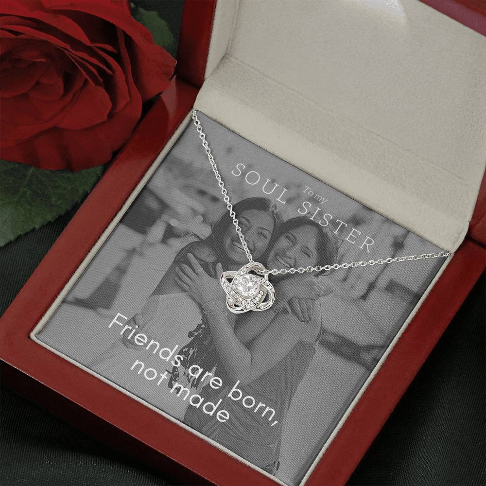 Customize Soul Sister Picture Necklace, Black White Photo, Add Picture, BFF Gift, Best Friends Gift