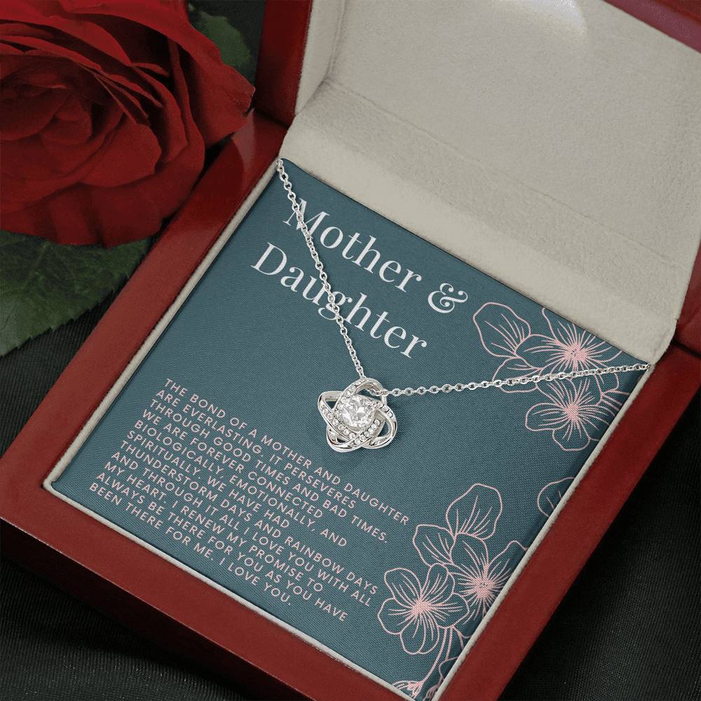 Necklace Gift For Women Mom Birthday Gift From Daughter On Mother's Day Love Knot Pendant