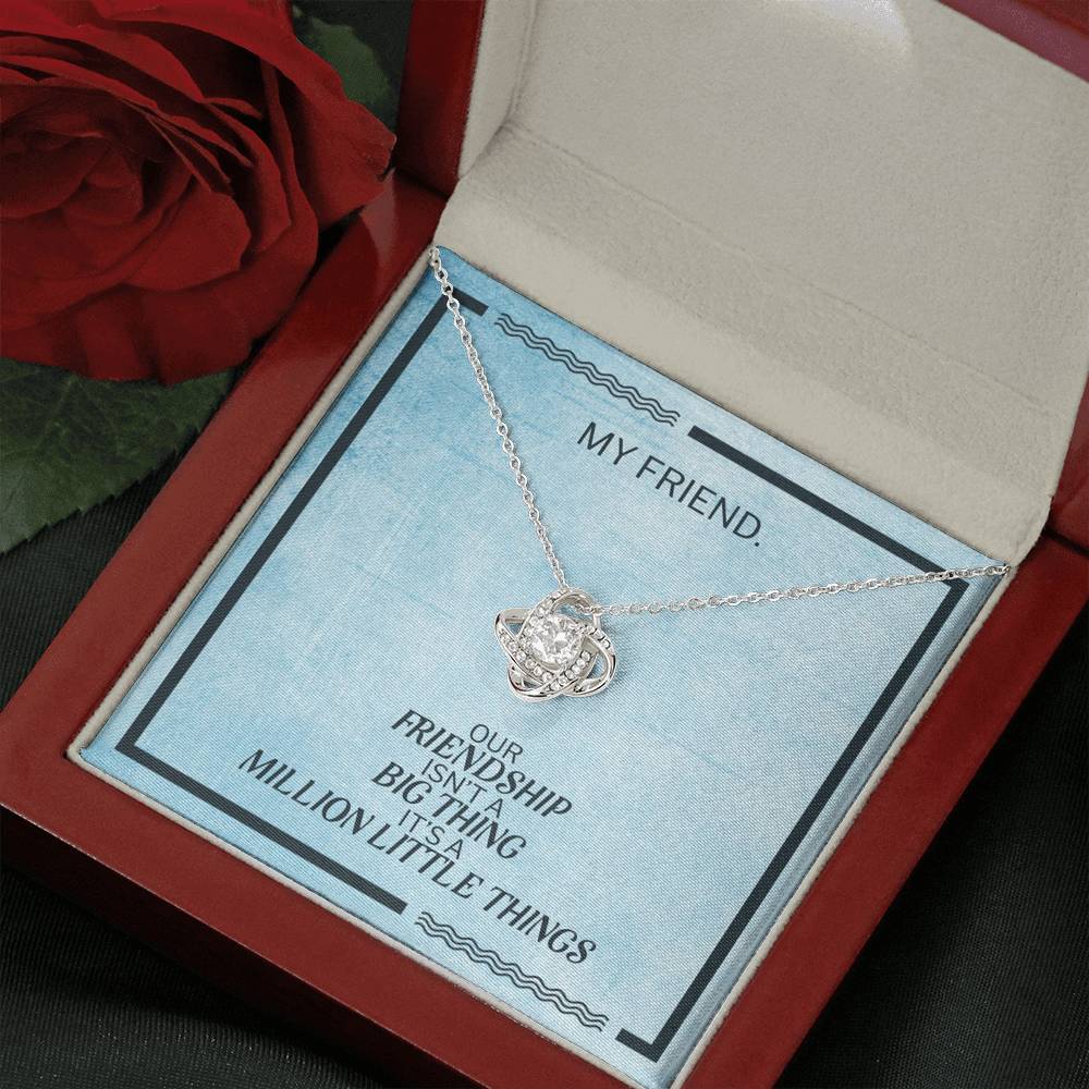 Love Knot Necklace To My Best Friend Gift For True Friendship Spiritual Pendent