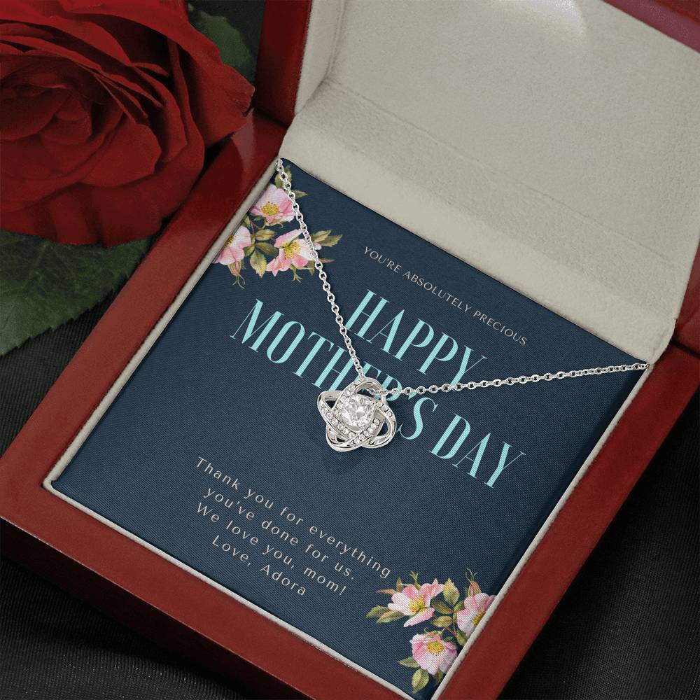 Personalized Necklace Gift For Mom Mother In Law Grand Mother Pendent On Mother's Day Birthday Thank You Gift With The Message Card