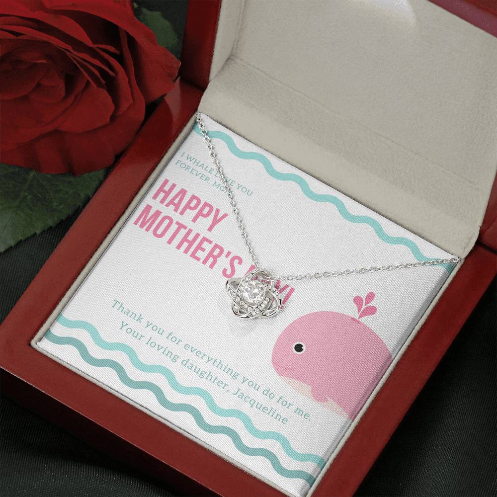 To My Mom Personalized Necklace Gift For Step Mom Grandma Mother In Law Gift With The Message Card On Mother's Day Thank You Pendent Gift