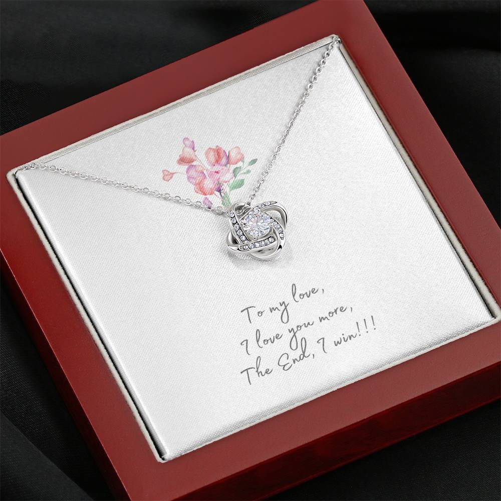 Personalized Gift Girlfriend Necklace for Her Valentines Birthday  Gift Love Knot Necklace for Women with Message  Card