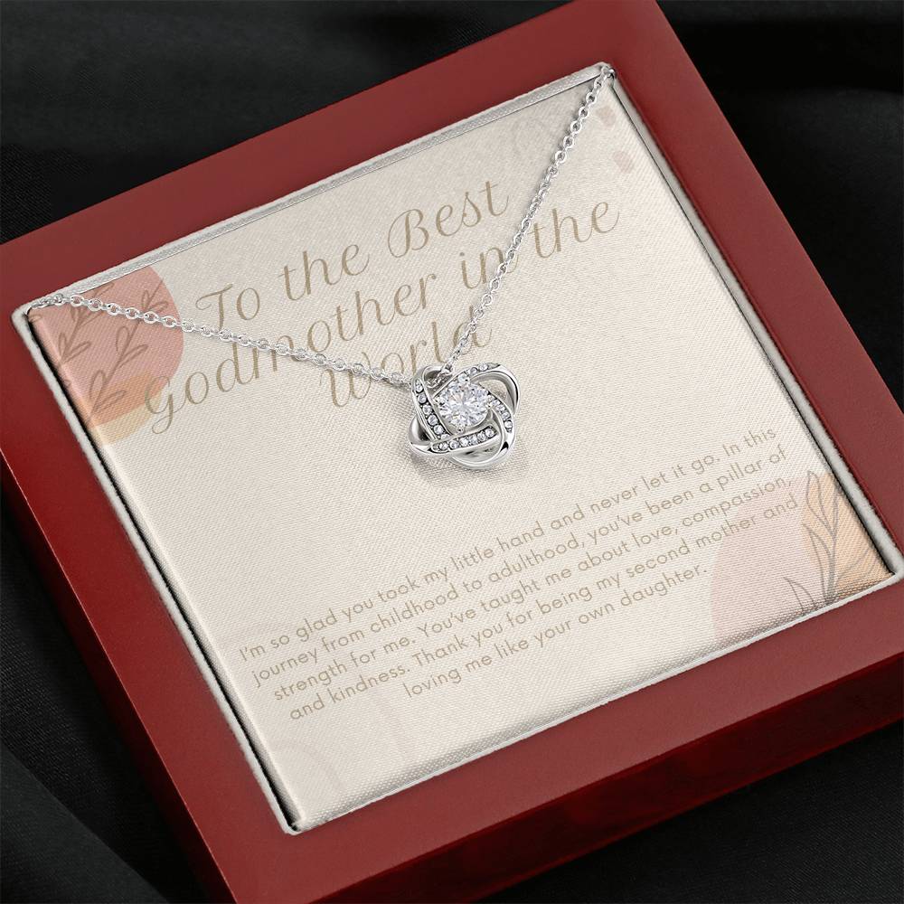 Godmother Gift Necklace, Gift for Godparent, Personalized Message Card Gift