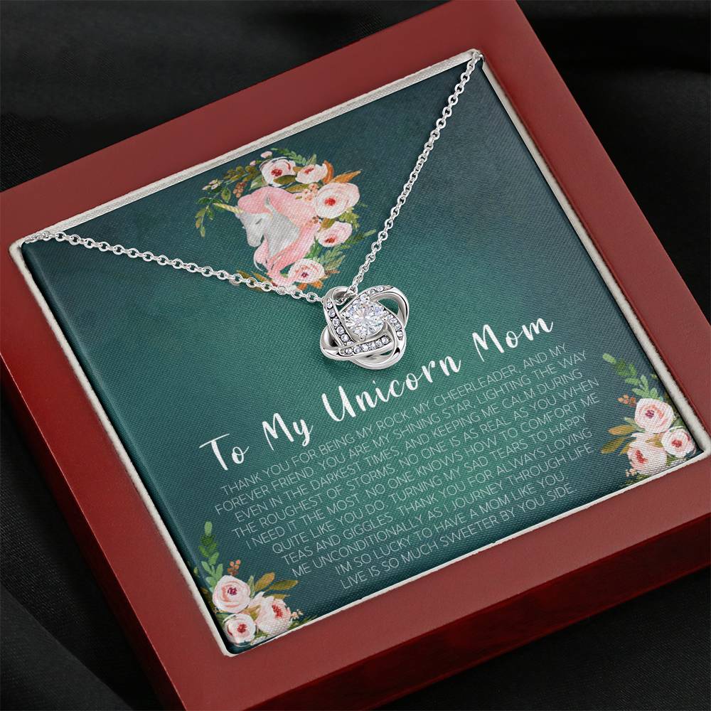 Unicorn Bonus Mom Gift Necklace Present For Stepmom For Mother's Day Christmas Birthday Mother's Day Gift From Daughter Heart Necklace