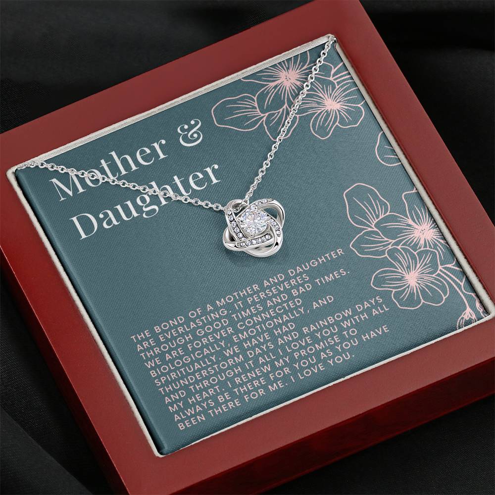 Necklace Gift For Women Mom Birthday Gift From Daughter On Mother's Day Love Knot Pendant