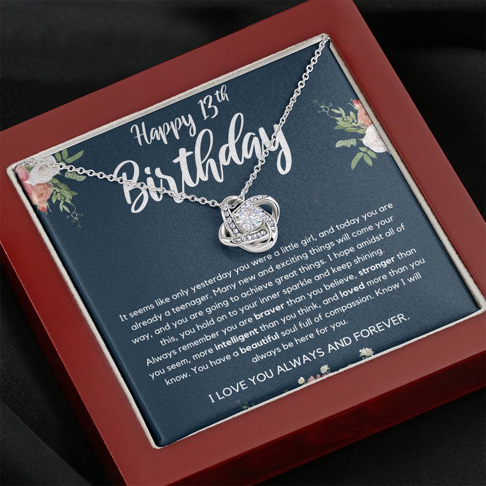 Happy 13th Birthday, 13th Birthday Card, Teen Birthday Card, Teenager Gift, 13th Birthday Gift, Teenager Necklace, Personalized Gift