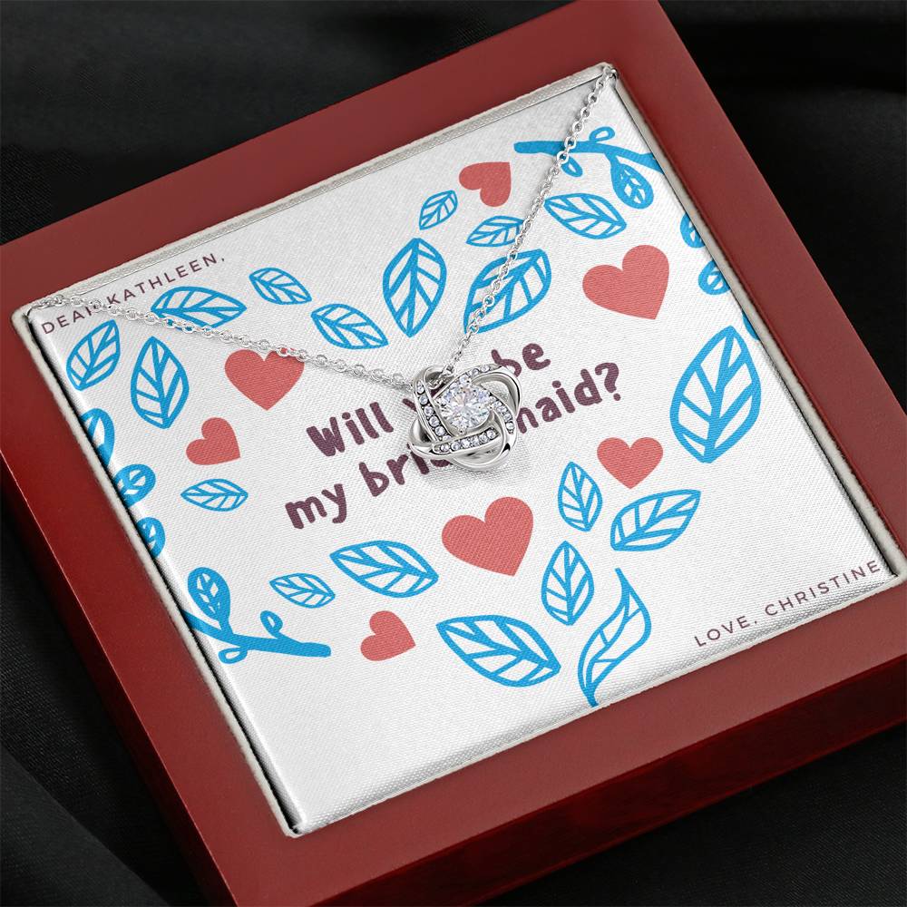 Will You Be My Bridesmaid, Bridesmaid Proposal, Bridesmaid Proposal Necklace Bridal Party Gifts for Wedding Day, Engagement Gift, Bridesmaid Gift Box Proposal, Tie the Knot,