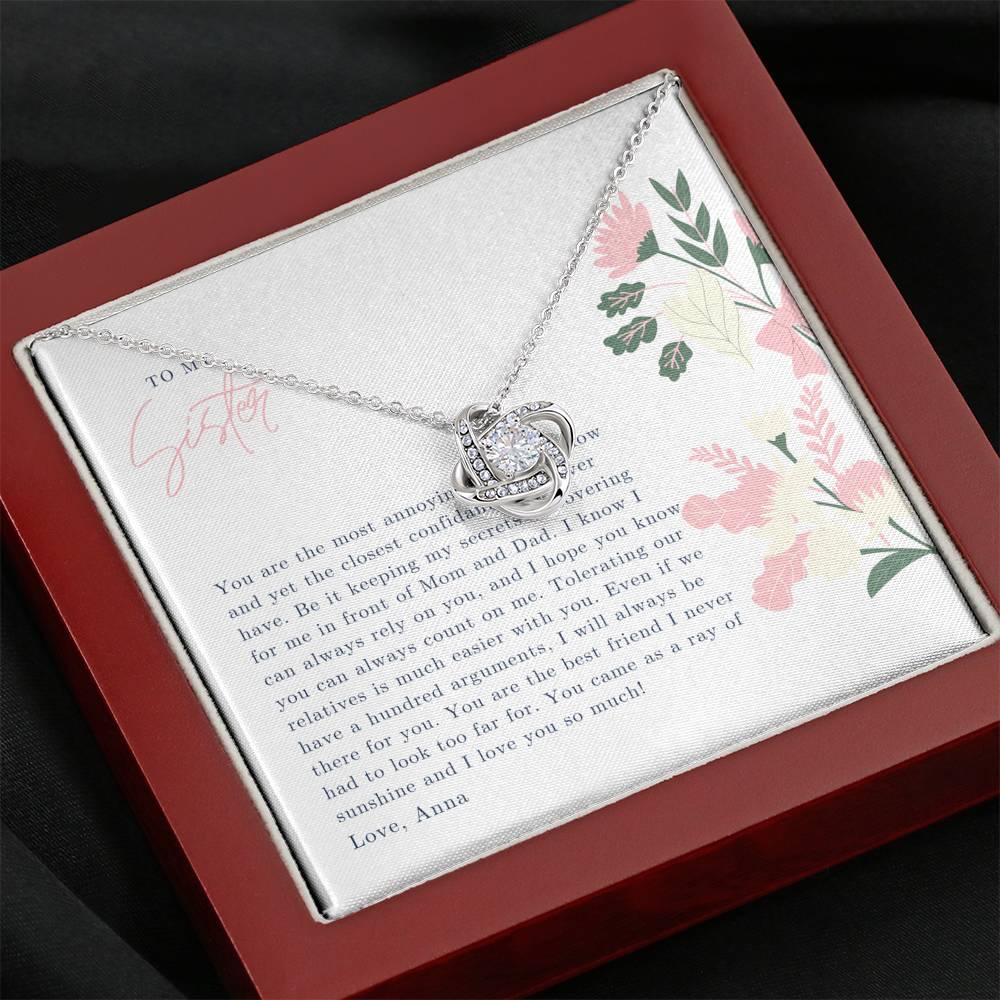 To My Sister Necklace, Sisters Necklace, Sister Gift, Gift for Sister, Sister Birthday Gift, Gift for Best Friend, Best Friend Gift Gift for Little Sister, Sister Birthday, Graduation, Christmas Gift