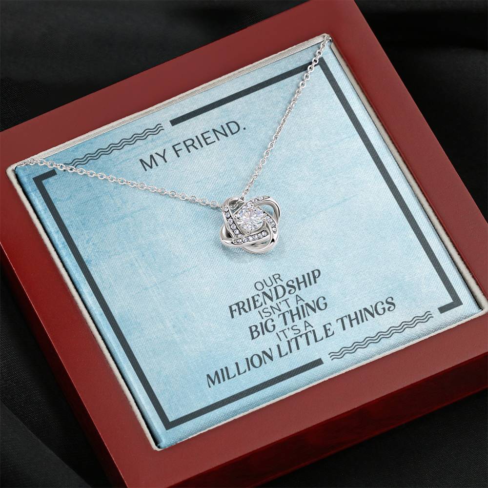 Love Knot Necklace To My Best Friend Gift For True Friendship Spiritual Pendent