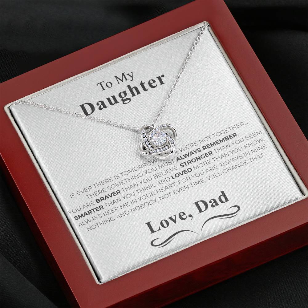 Daughter's Day Necklace To My Daughter Inspirational Graduation Pendent With The Message Card On Birthday Wedding Engagement Gift From Father