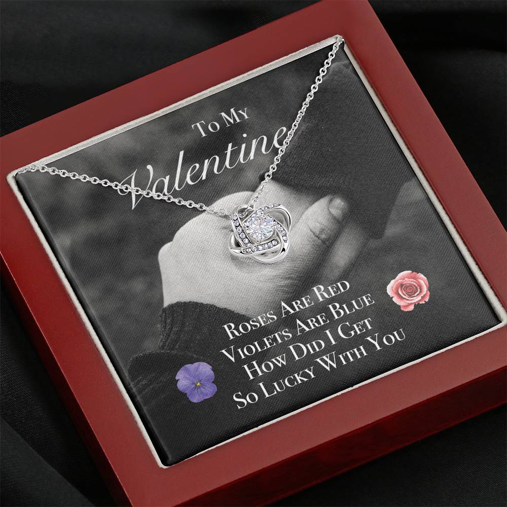 To My Valentine Necklace Gift On Valentine's Day Birthday Wedding Engagement Gift With The Message Card From Boyfriend Husband