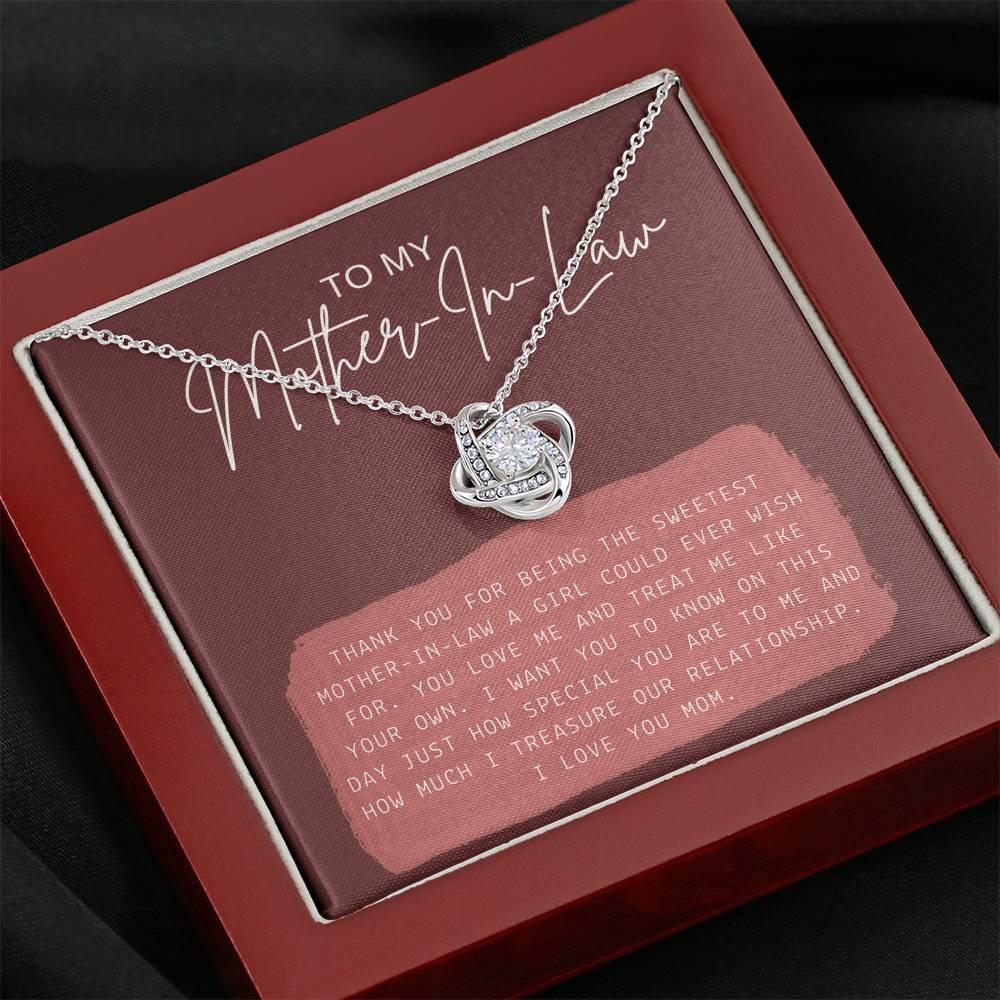 Personalized Necklace Gift To My Mother In Law Step Mom Grand Mother Thank You Gift With The Message Card On Mother's Day Birthday