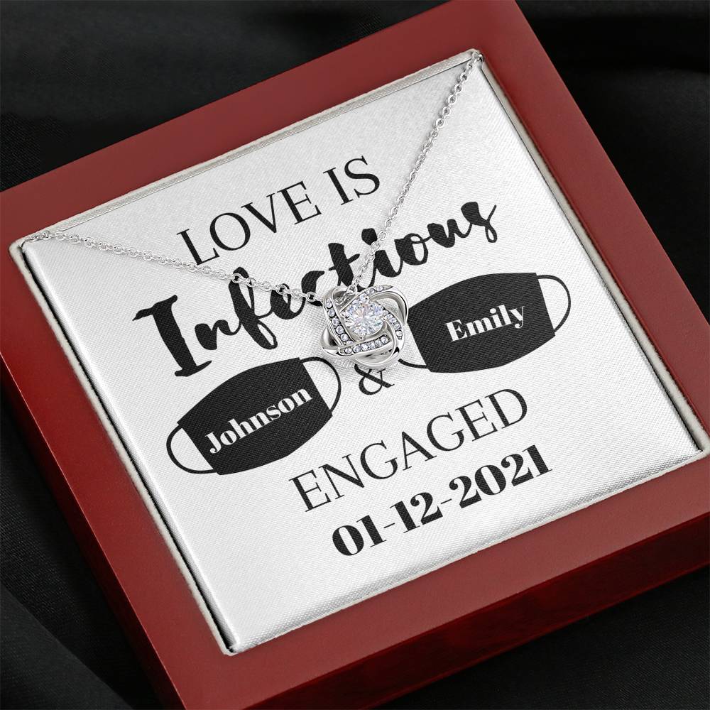 Custom Anniversary Necklace,  Engagement Necklace, Valentine Gifts, Gift for Her, Wife, Future Wife, Personalize name, Initials