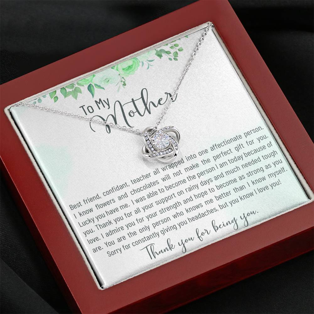 Personalized Necklace Gift For Women Pendent Gift To My Mom On Her Birthday Mother's Day From Daughter Son With The Message Card