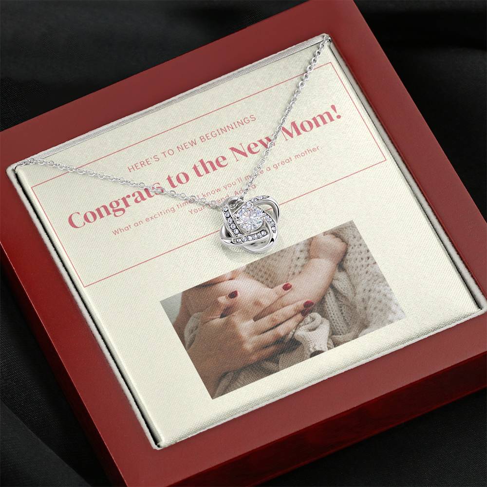 Necklace Gift For Mother Congrats To Mom For New Born Baby Appreciation Pendent Gift On Mother's Day Baby's Birth Day From Friend