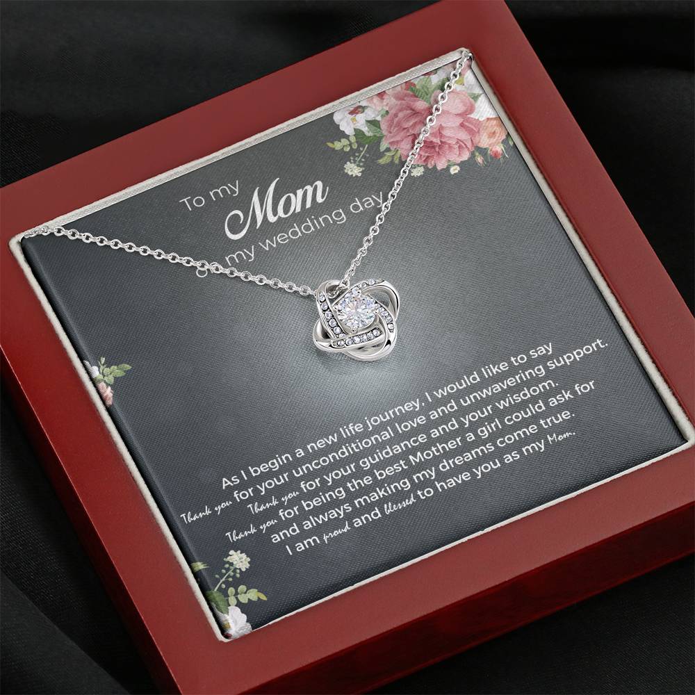 Mother of the Bride Necklace, Mother of the bride gift, Wedding Gift for Mom, Bride to Mom Gift, Wedding Card To My Mom, Mom Wedding Gift from Daughter