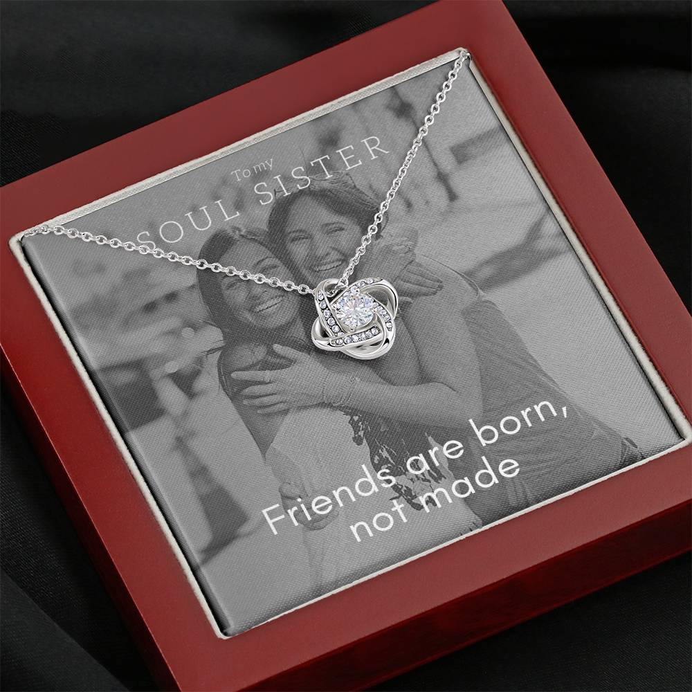 Customize Soul Sister Picture Necklace, Black White Photo, Add Picture, BFF Gift, Best Friends Gift