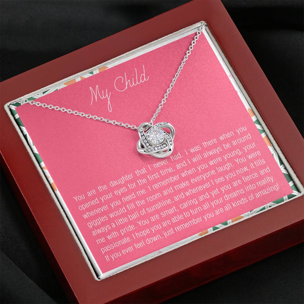 To My Child Necklace Gift Mother Daughter Love Pendent With The Message Card On Birthday Wedding Graduation Gift From Mom Dad
