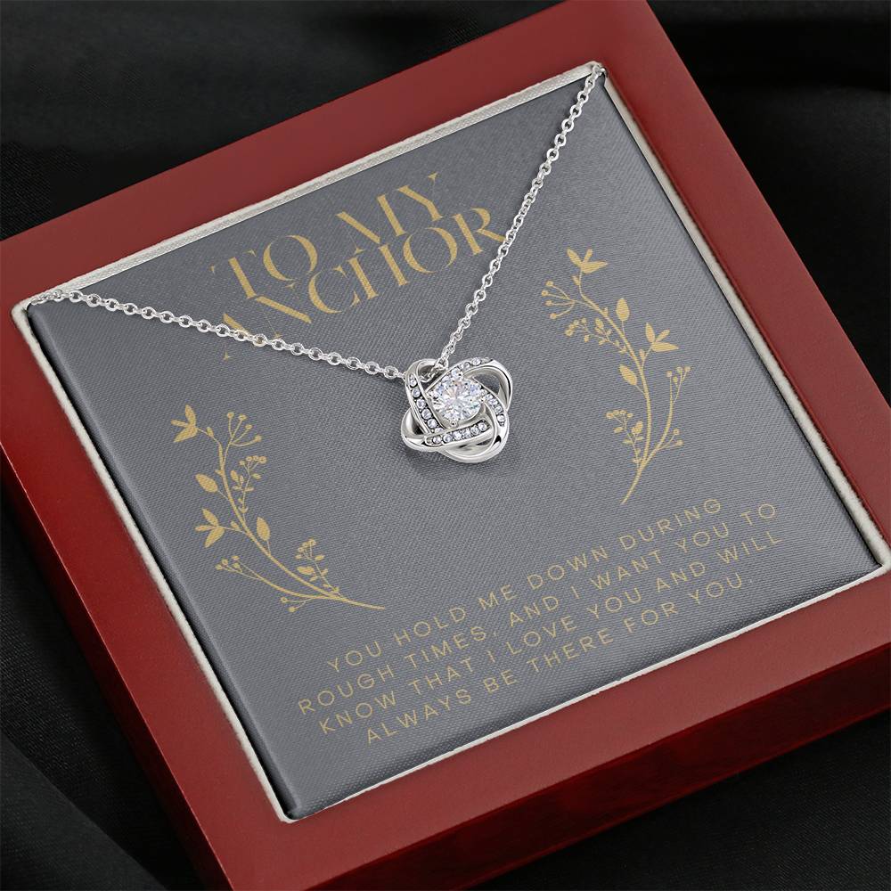 Necklace Gift For Supporting Women To My Anchor Love knot Pendent For Mother Wife Sister Gift