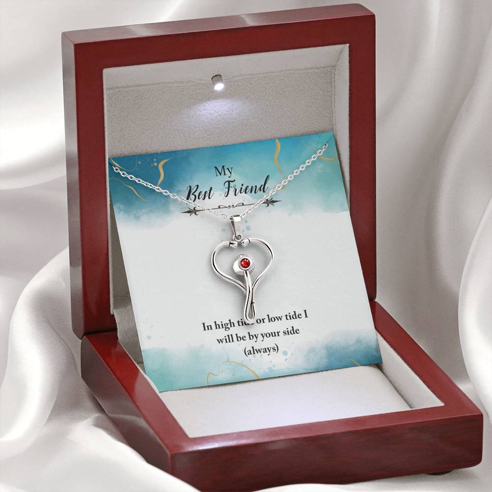 Friendship Necklace Gift To My Best Friend Pendent Gift On Birthday Graduation Engagement For Women With The Message Card