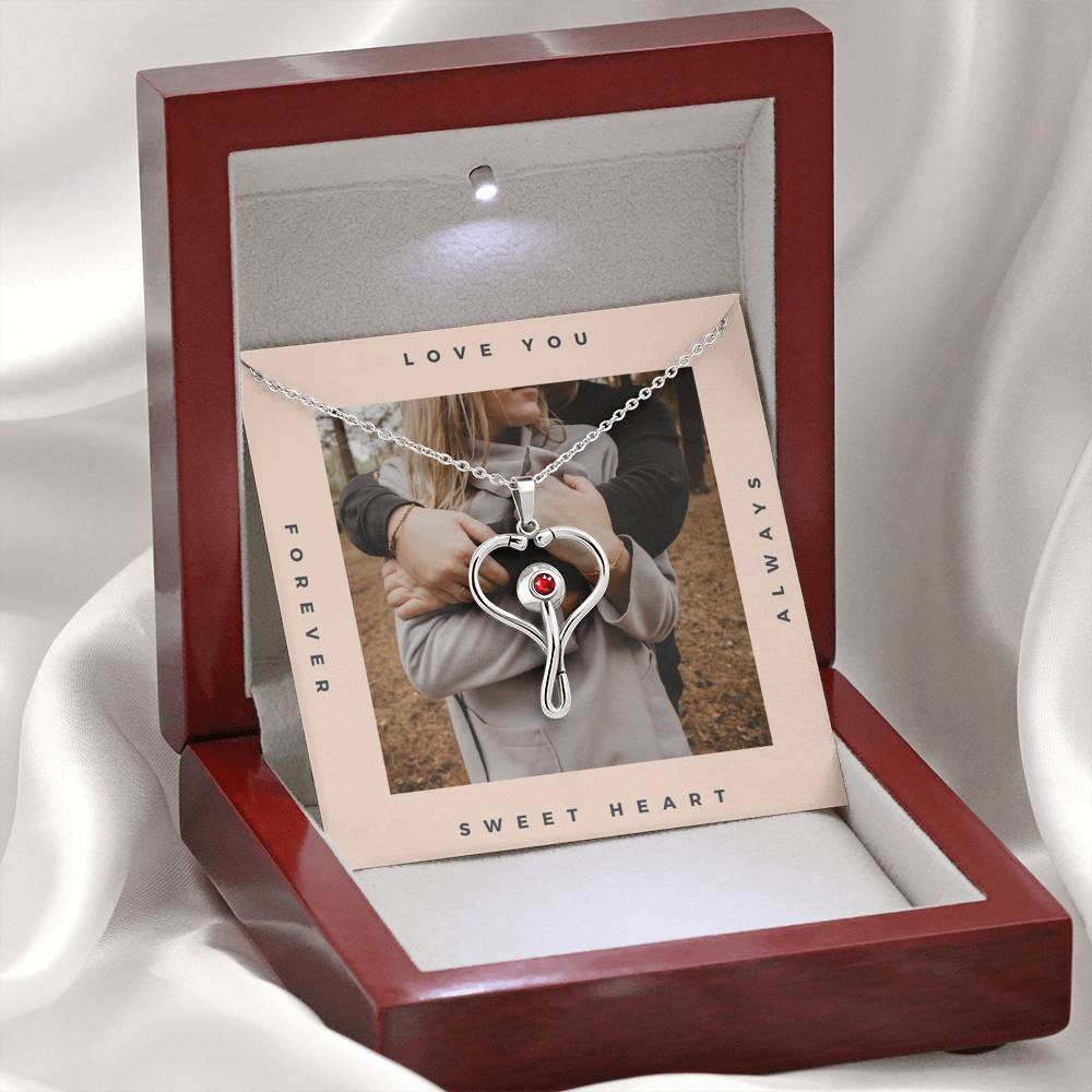 Personalized Necklace Gift For Women To My Mom Wife Girlfriend Pendent Gift On Mother's Day Birthday Wedding Gift With The Message Card