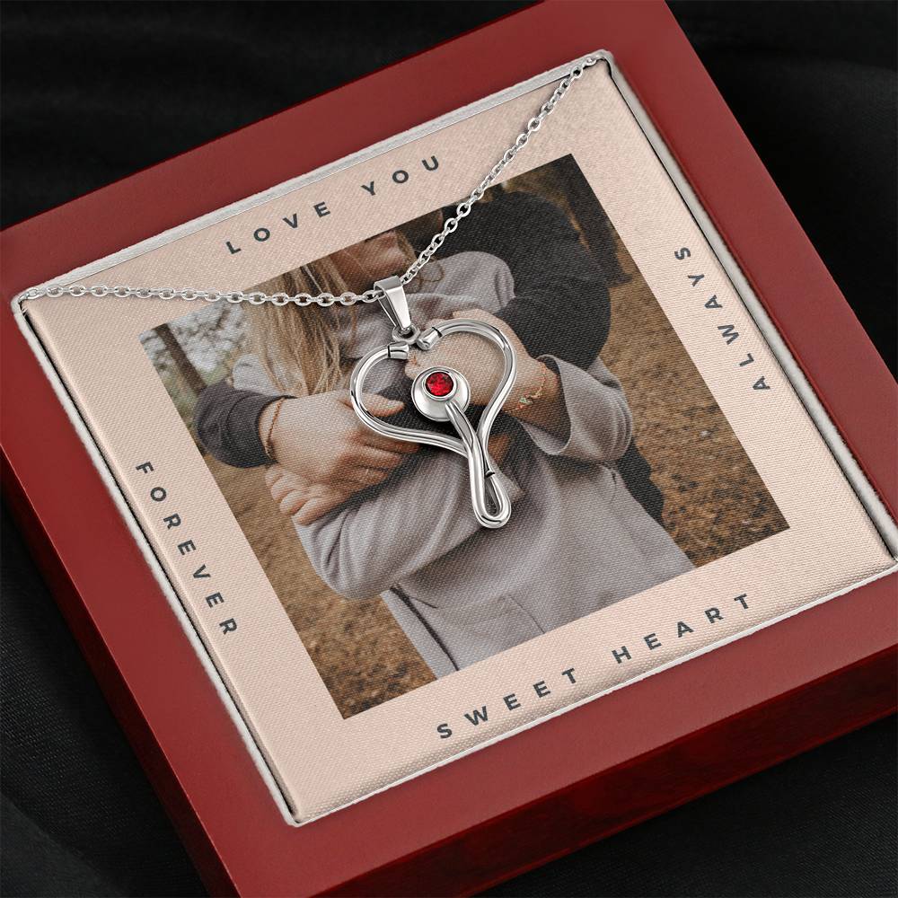 Personalized Necklace Gift For Women To My Mom Wife Girlfriend Pendent Gift On Mother's Day Birthday Wedding Gift With The Message Card
