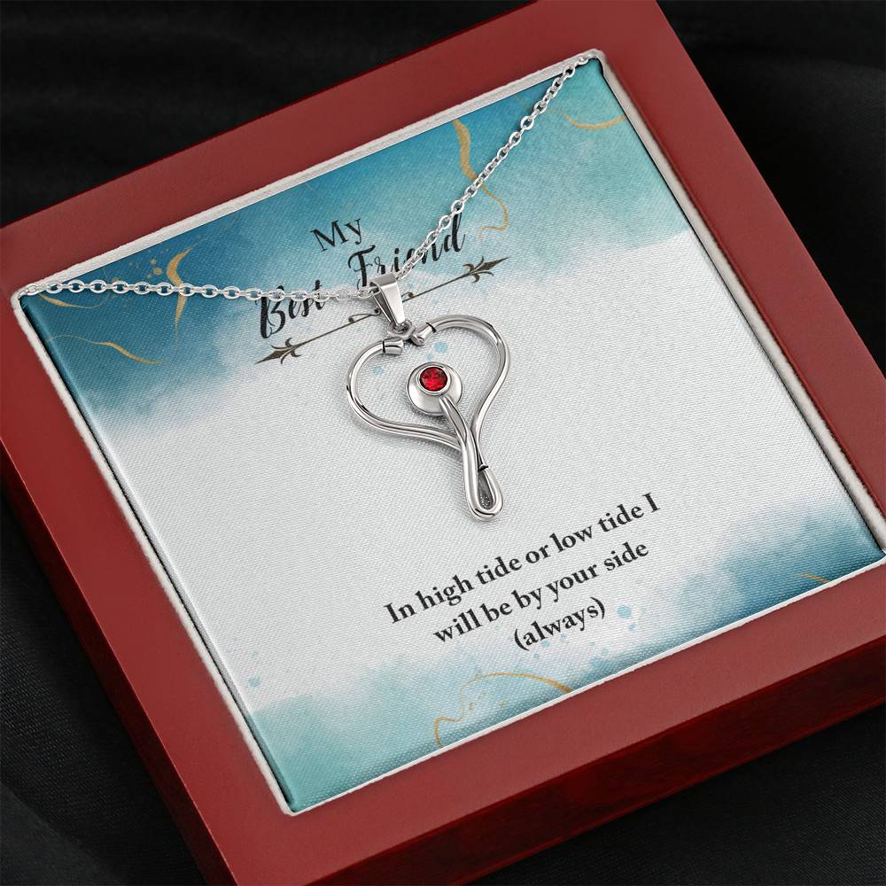 Friendship Necklace Gift To My Best Friend Pendent Gift On Birthday Graduation Engagement For Women With The Message Card