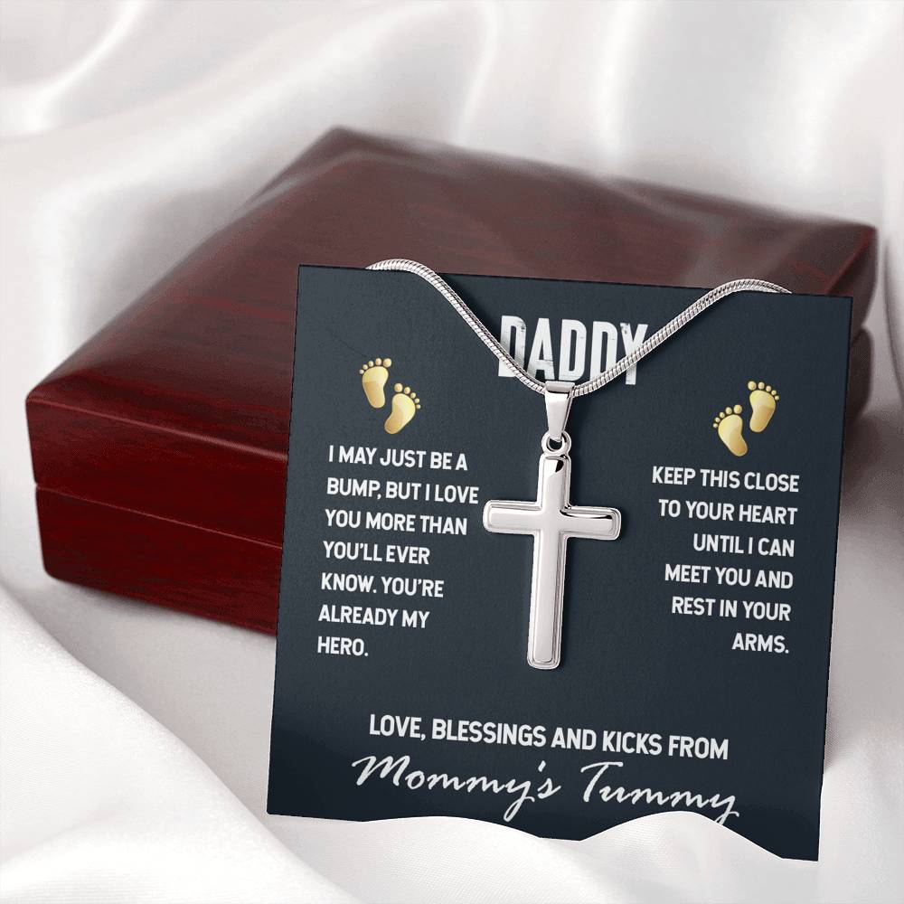To My Dad, Gift For My Dad, Dad Thank You Gift, Birthday Gift For Dad, Father's Day Gift For Dad, Cross Necklace
