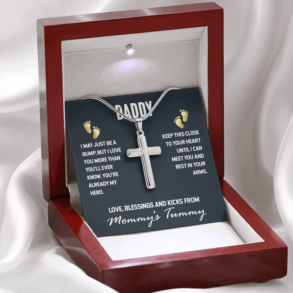 To My Dad, Gift For My Dad, Dad Thank You Gift, Birthday Gift For Dad, Father's Day Gift For Dad, Cross Necklace