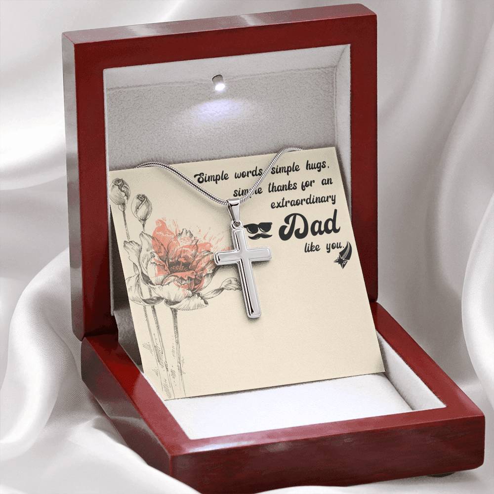 Fathers Day Card / Gift for Dad / Funny card for Dad / Christian Gift / Christian Cross / Religious cross necklace