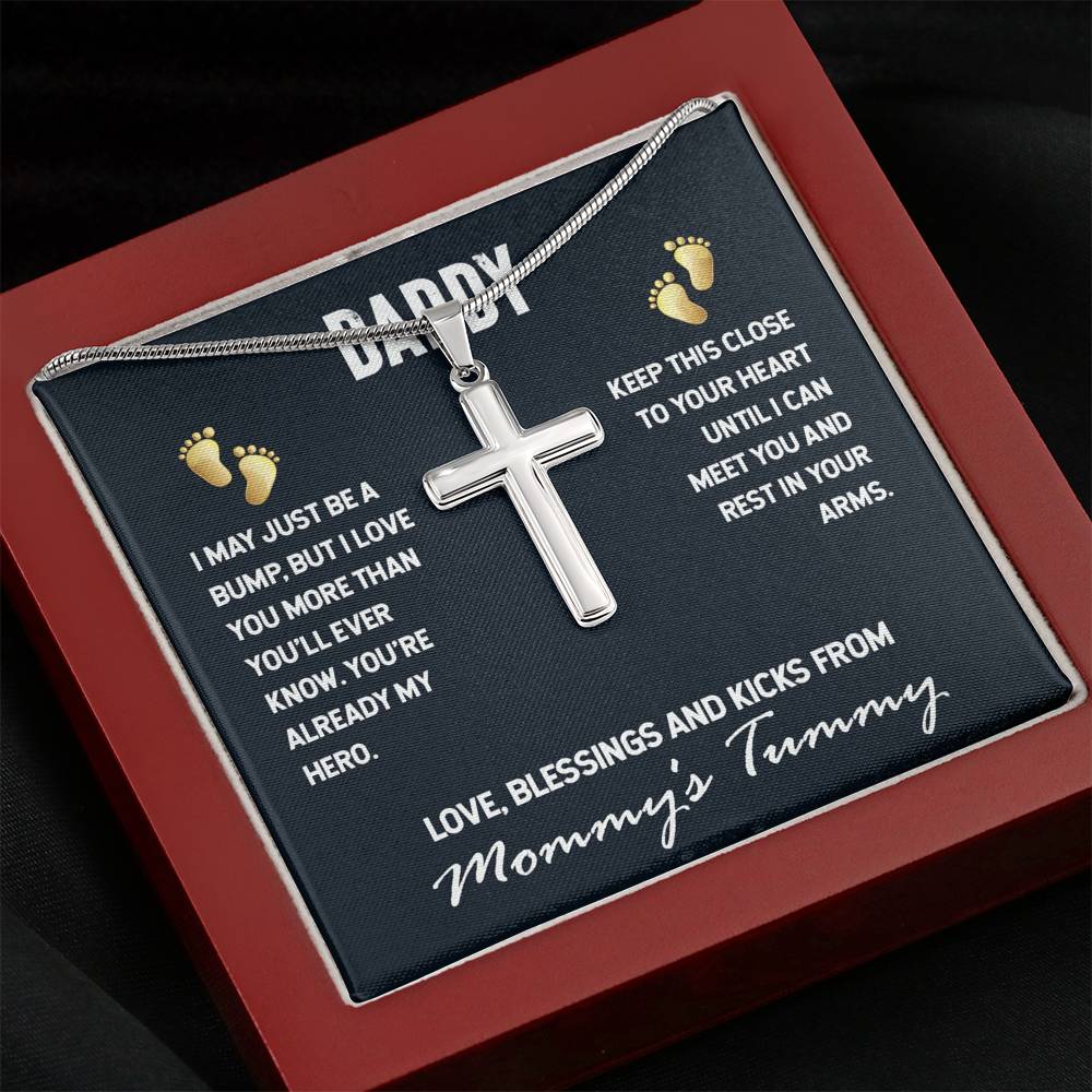 To My Dad, Gift For My Dad, Dad Thank You Gift, Birthday Gift For Dad, Father's Day Gift For Dad, Cross Necklace